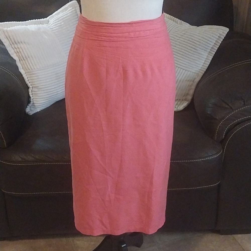 Studio G Peach 100% Silk Skirt Size 18